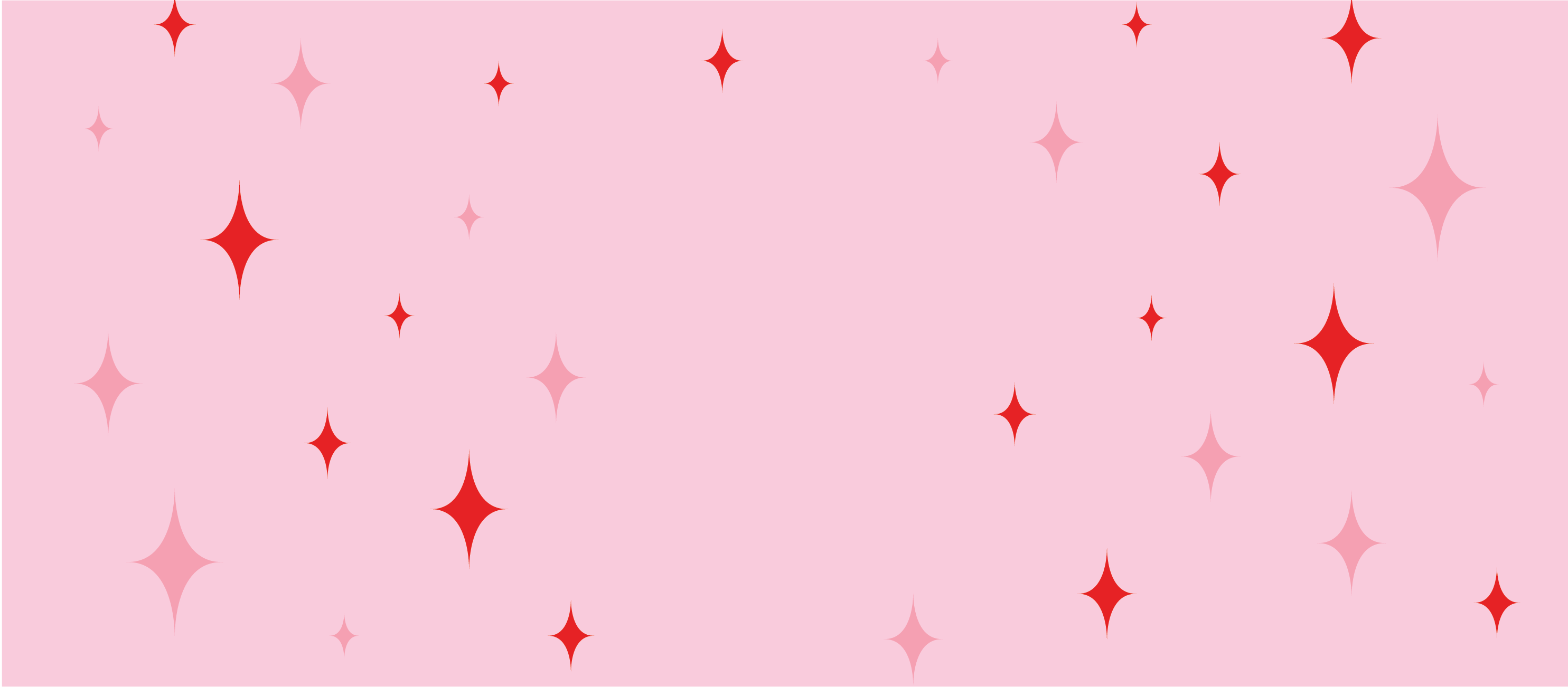 Pink hero strip image with stars